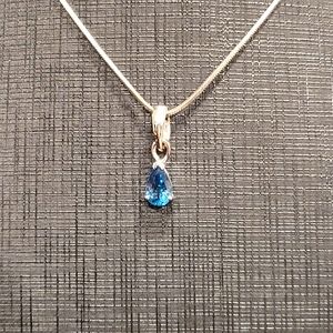 London Blue Topaz & 925 Silver Pendant